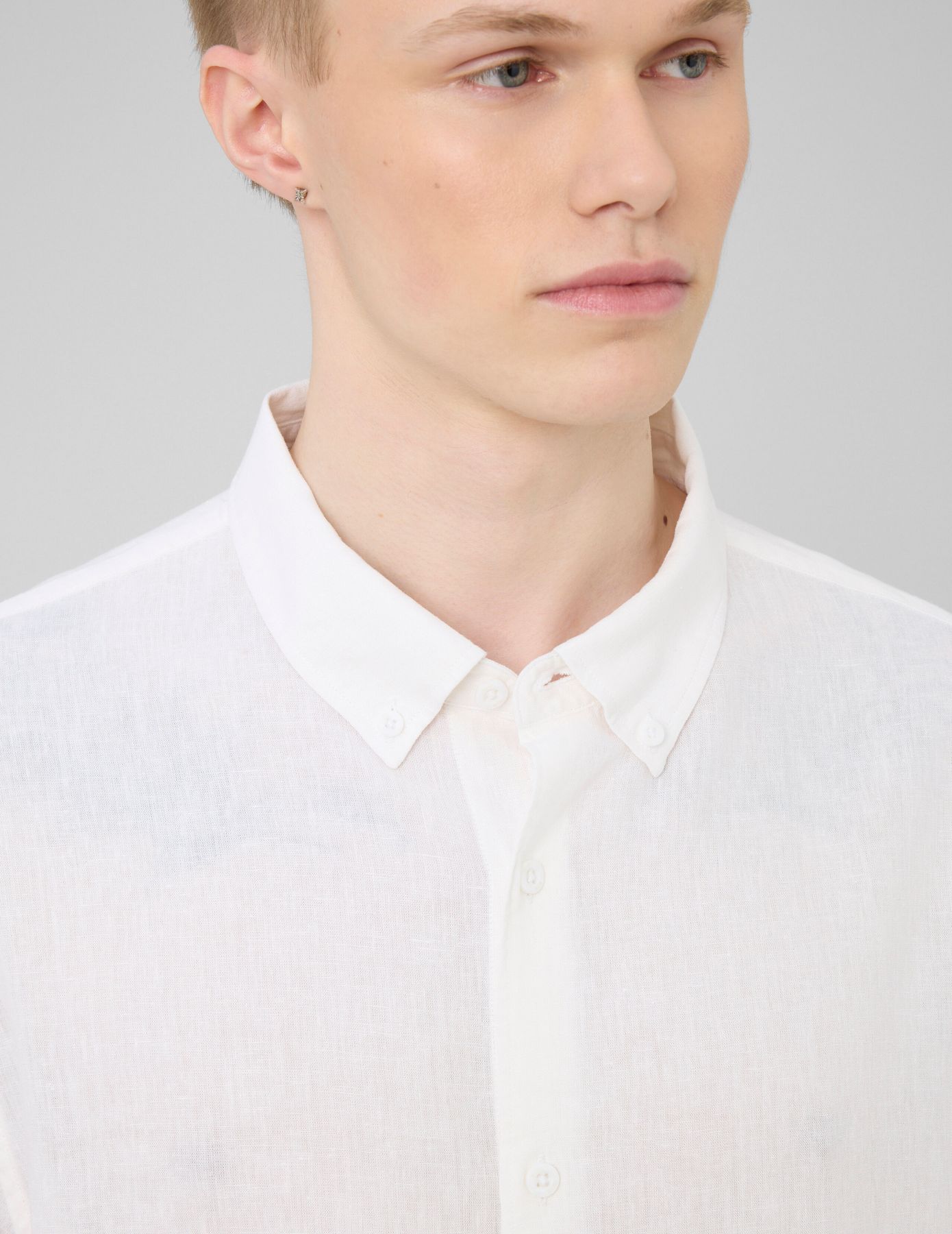 Chemise manches longues viscose lin