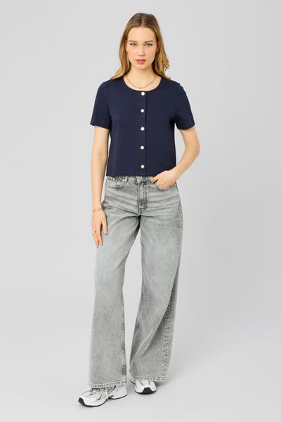 T-shirt boutonn&eacute;