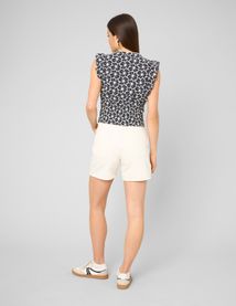 Top &agrave; volants en broderie anglaise