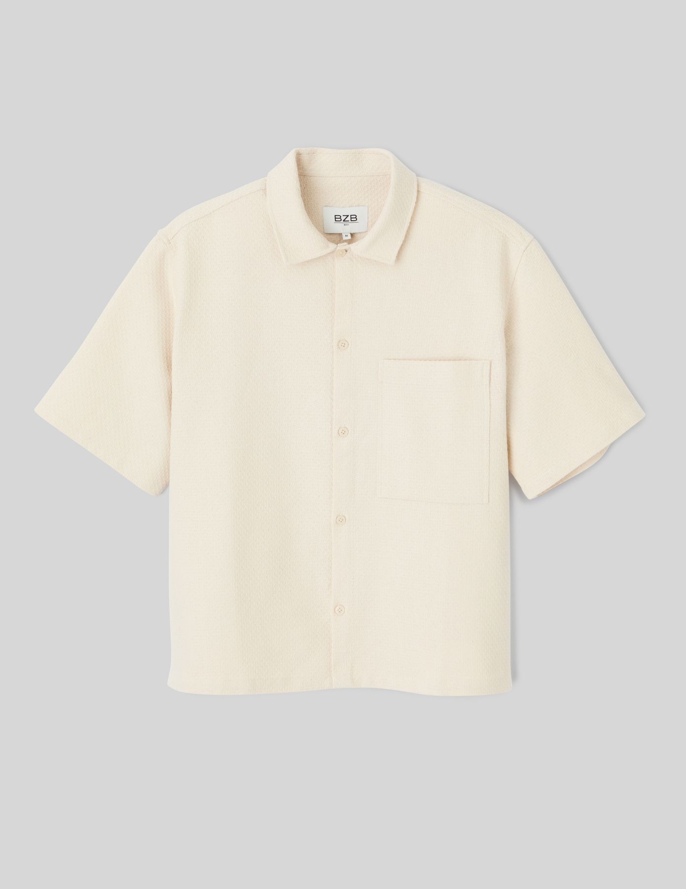 Chemise manches courtes texturée
