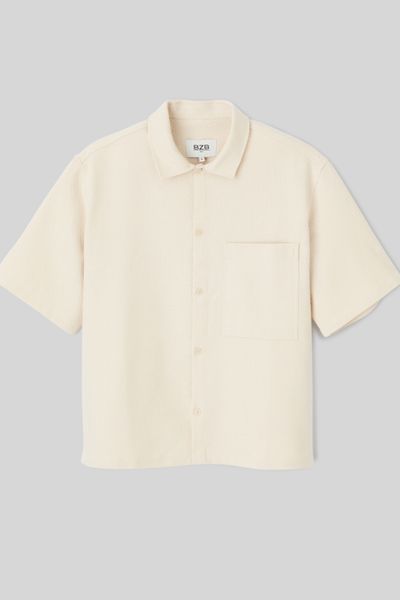 Chemise manches courtes texturée