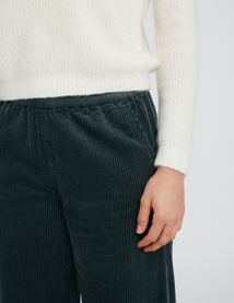 Pantalon velours taille élastiquée