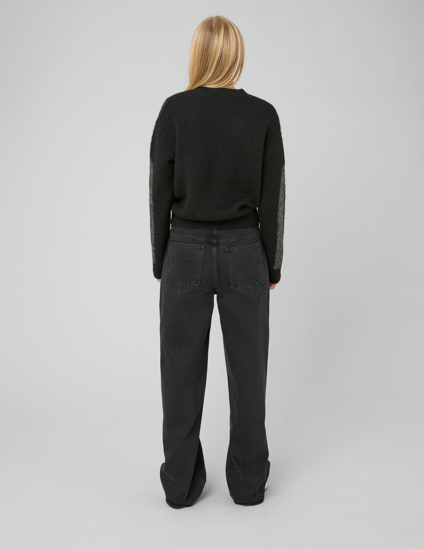 Pull col rond paillet&eacute;
