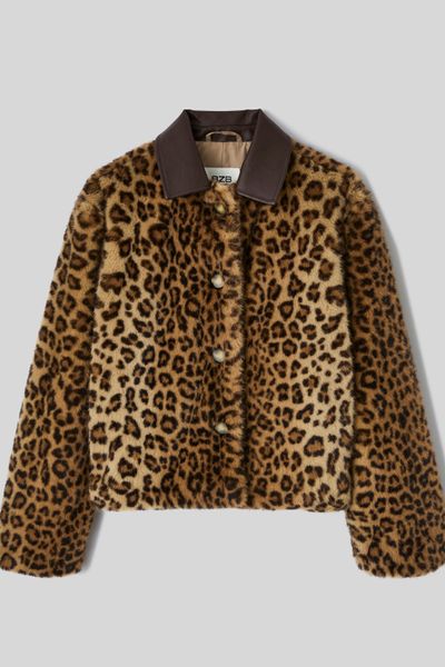 Veste duveteuse imprim&eacute;e l&eacute;opard