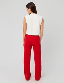 Pantalon straight velours