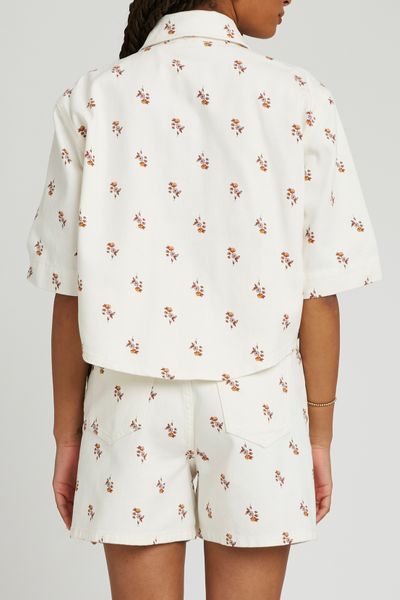 Veste manches courtes imprim&eacute;e