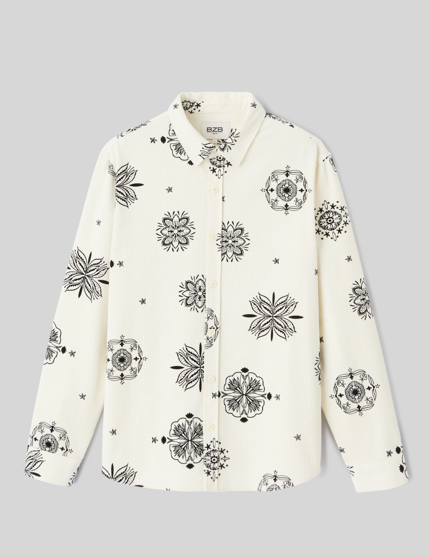 Chemise en velours imprimée
