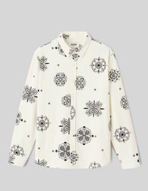 Chemise en velours imprimée