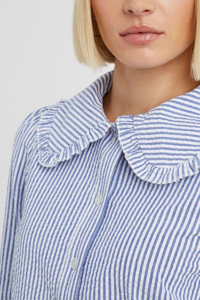 Chemise col claudine ray&eacute;e