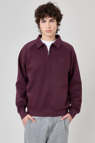 Sweat col polo zippé