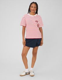 T-shirt ray&eacute; manches courtes