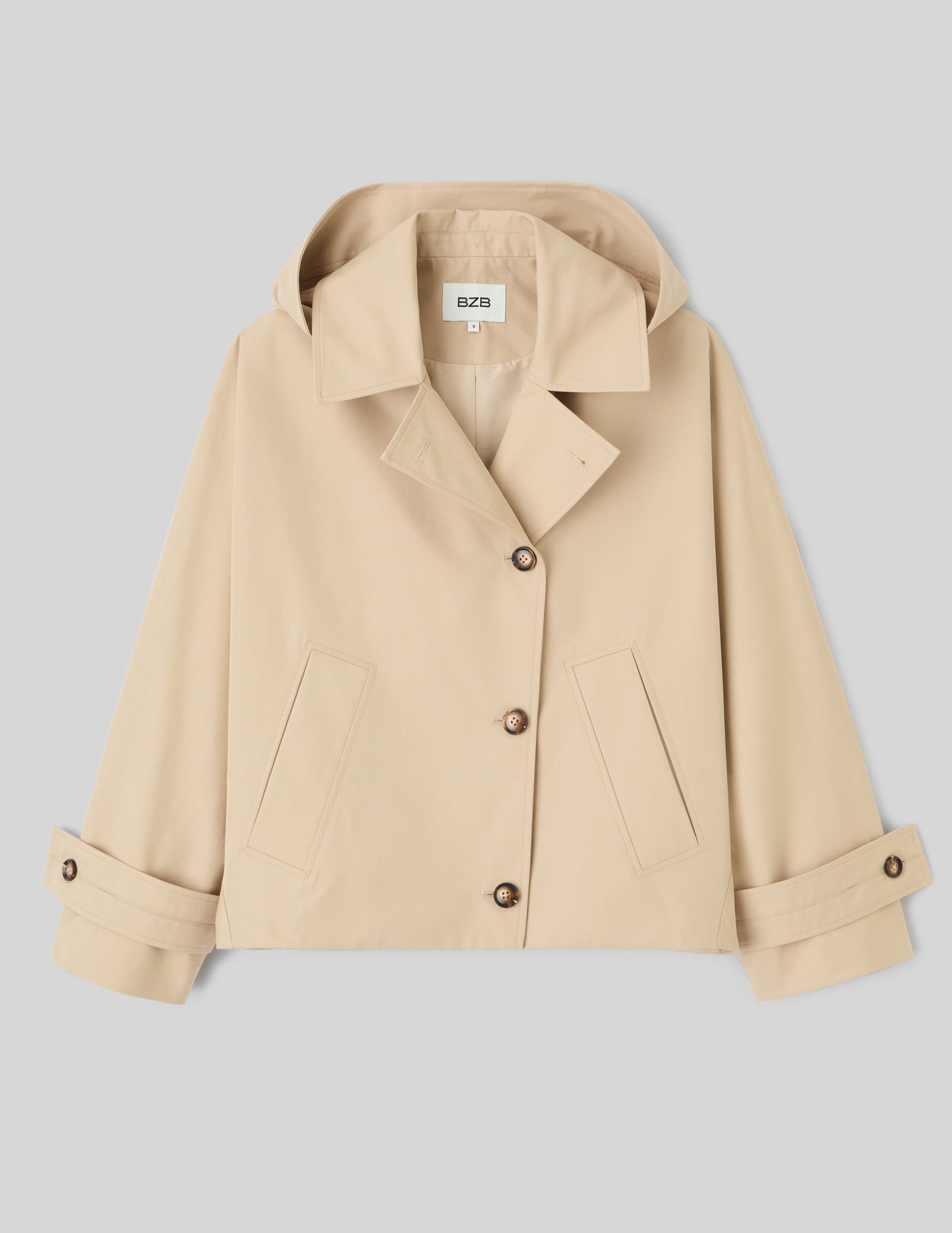 Trench court &agrave; capuche