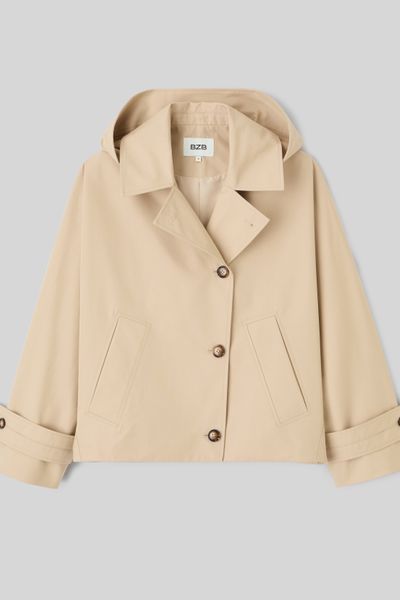 Trench court &agrave; capuche