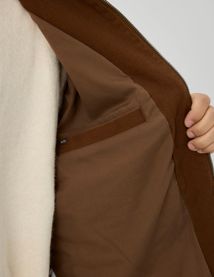 Veste zipp&eacute;e col velours