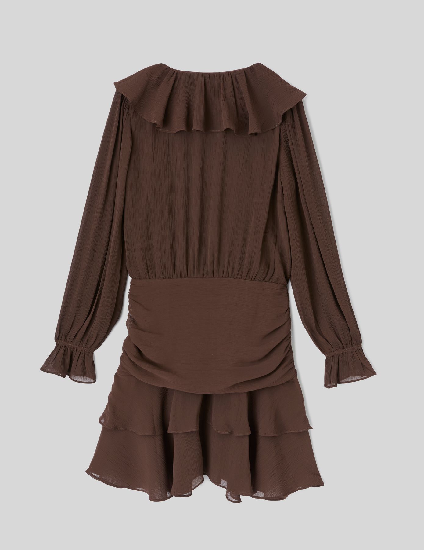Robe courte &agrave; volants