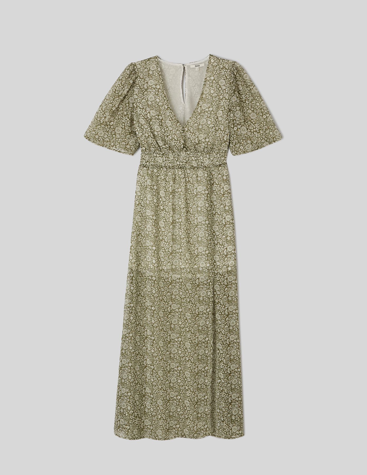 Robe longue imprimée en polyester recyclé