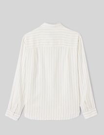Chemise manches longues ray&eacute;e viscose lin