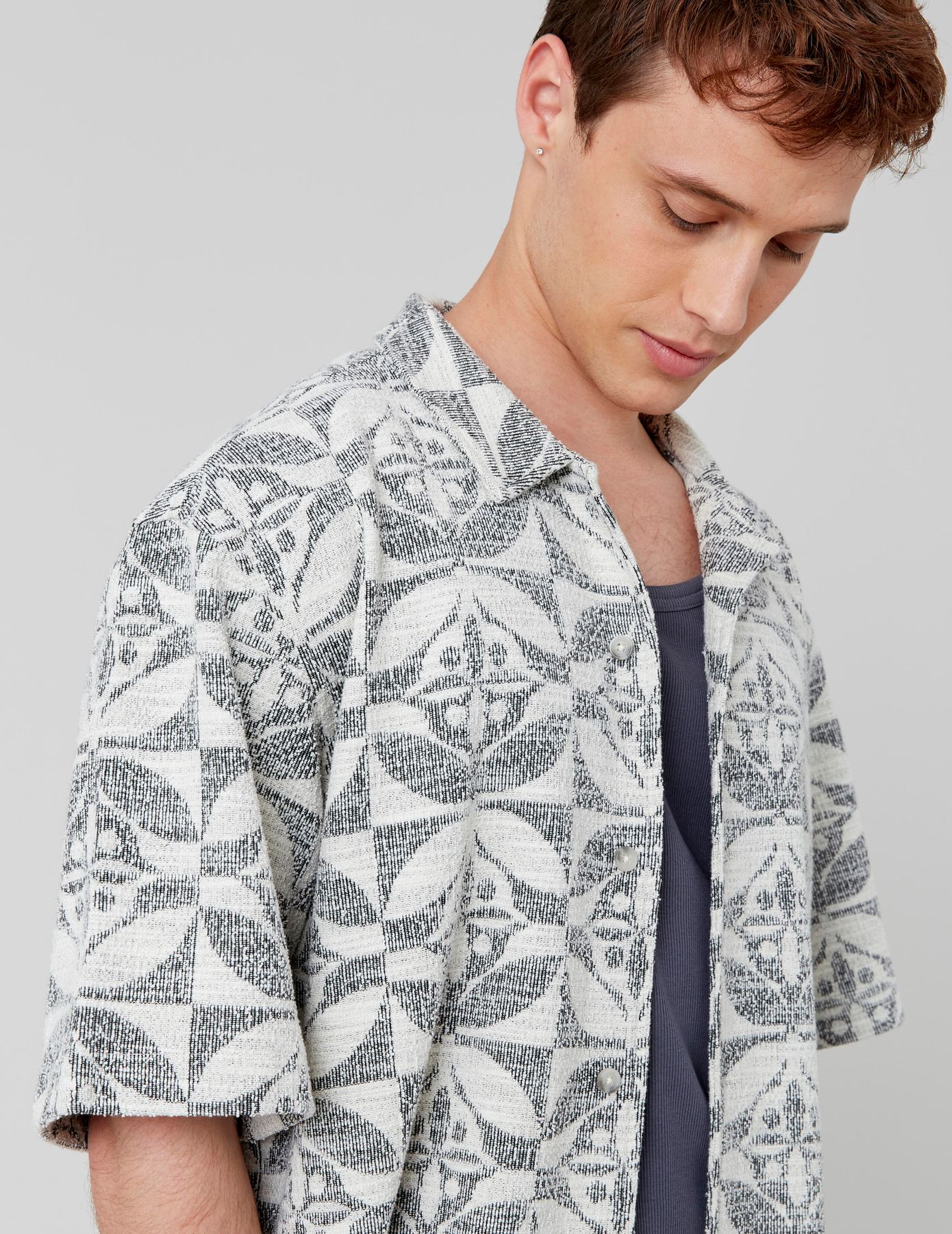 Chemisette en maille Jacquard