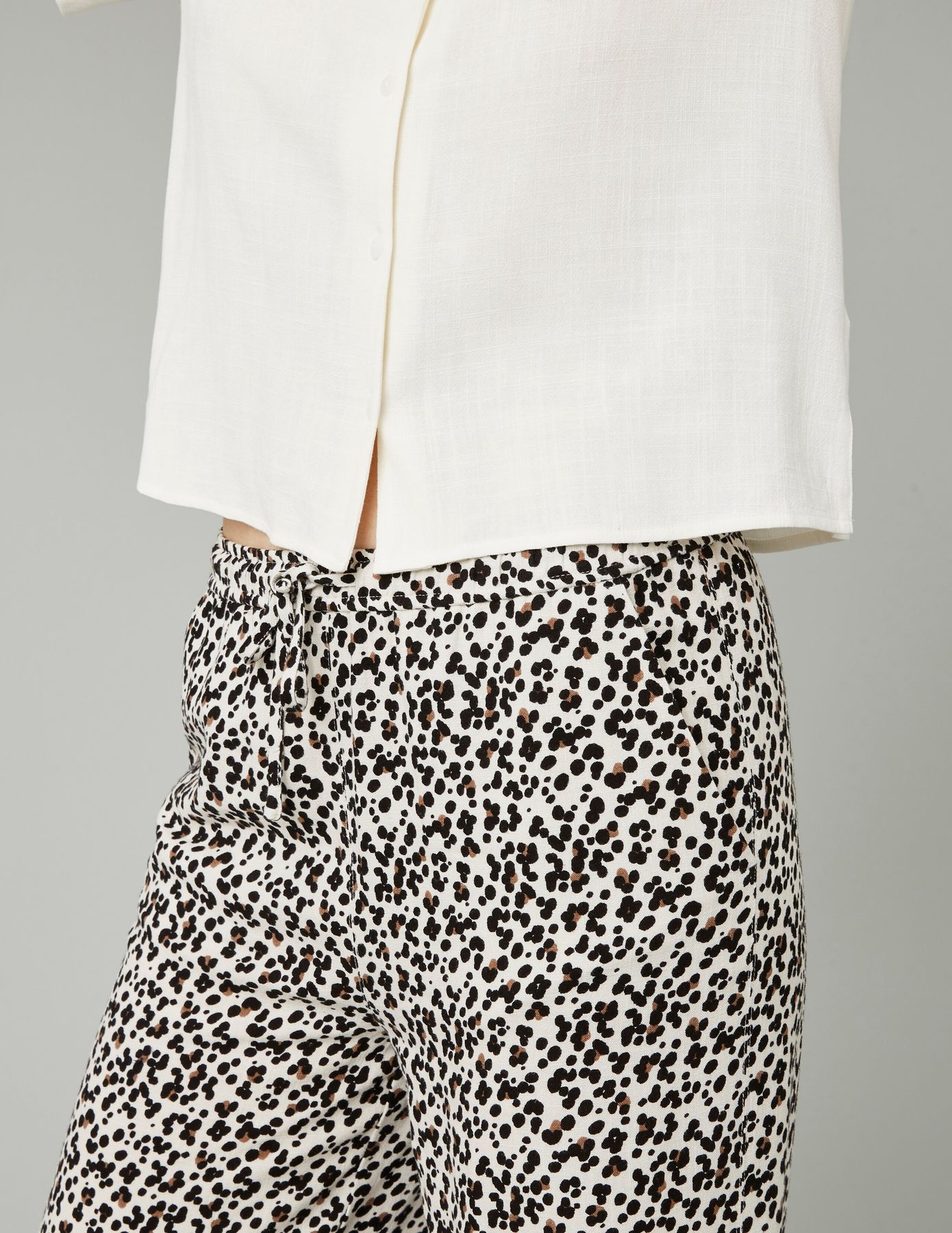 Pantalon fluide droit imprimé