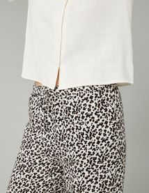 Pantalon fluide droit imprimé