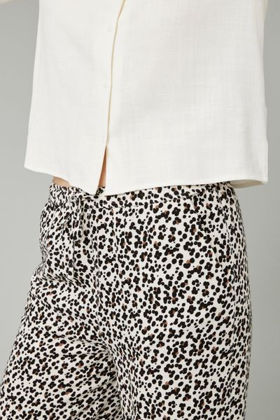 Pantalon fluide droit imprimé
