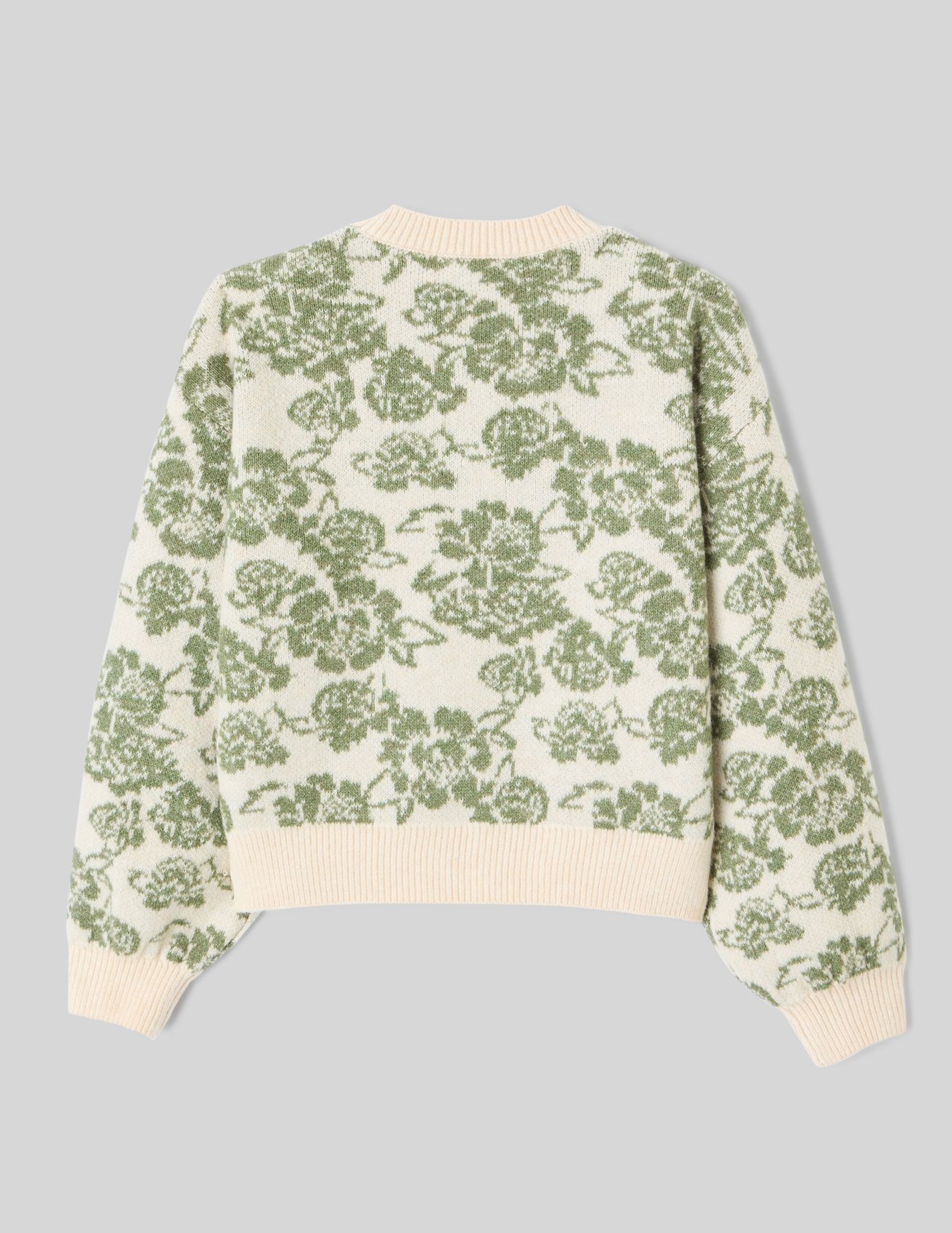 Pull col rond jacquard