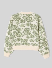 Pull col rond jacquard