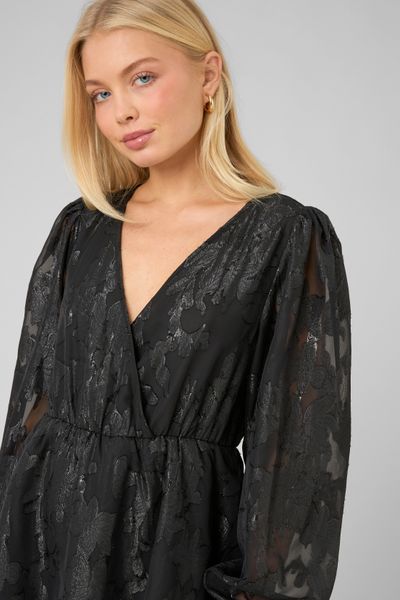 Robe courte jacquard brillant