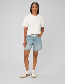 Short en jean dentelle