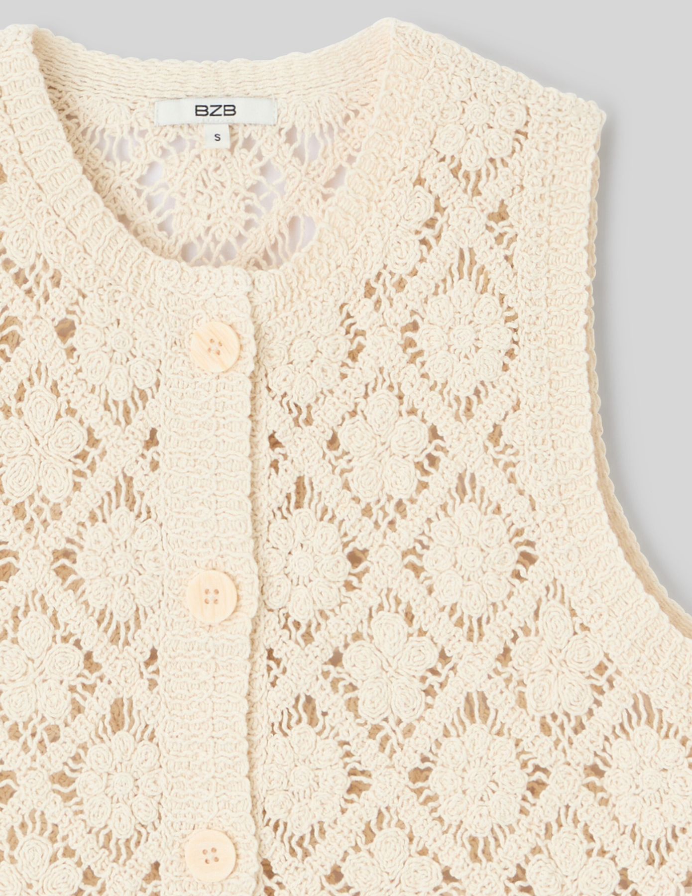 Gilet sans manche au crochet