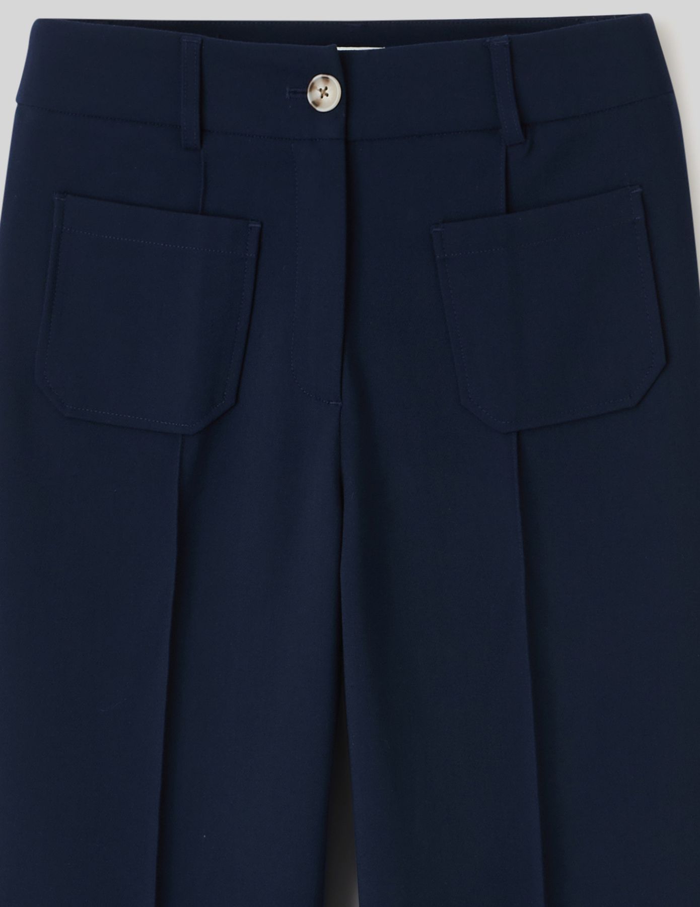 Pantalon tailleur poches plaquées