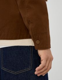 Veste zippée col velours