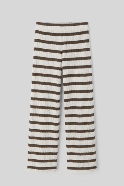 Pantalon crochet rayé