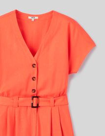Combinaison short en lin