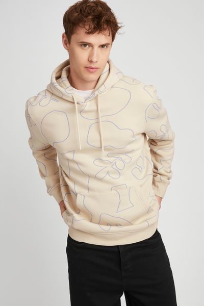 Sweat imprimé à capuche