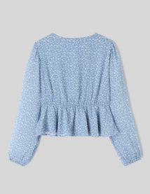Blouse en voile imprimée