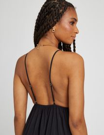 Robe longue fluide à étages