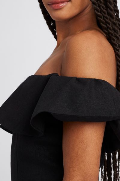 Top &eacute;paules d&eacute;nud&eacute;es en lin