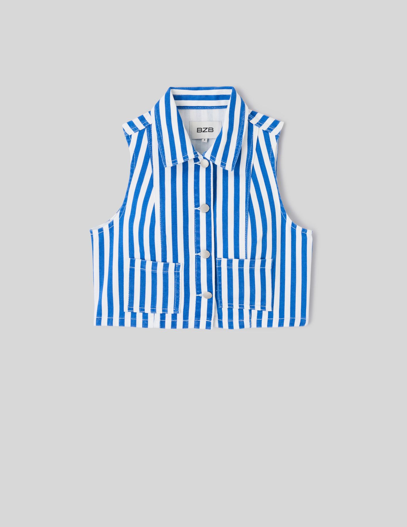 Veste sans manche ray&eacute;e