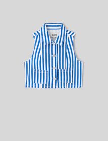 Veste sans manche ray&eacute;e