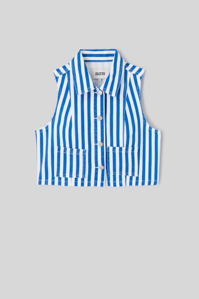 Veste sans manche ray&eacute;e