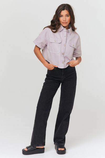 Veste en jean manches courtes