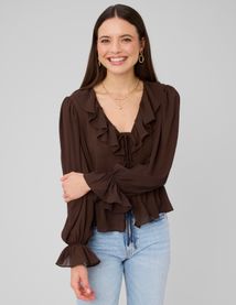 Blouse &agrave; volants