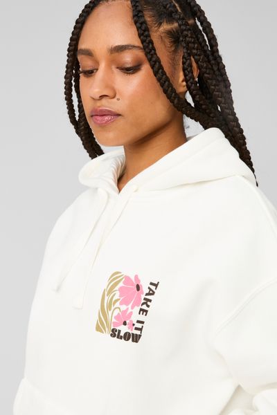 Sweat col capuche imprim&eacute; devant / dos