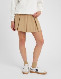 Jupe short à plis plats