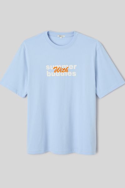 T-shirt imprim&eacute; et brod&eacute;