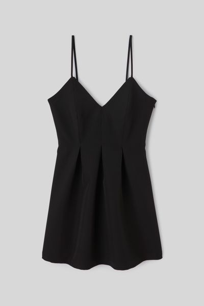 Robe courte &agrave; fines bretelles