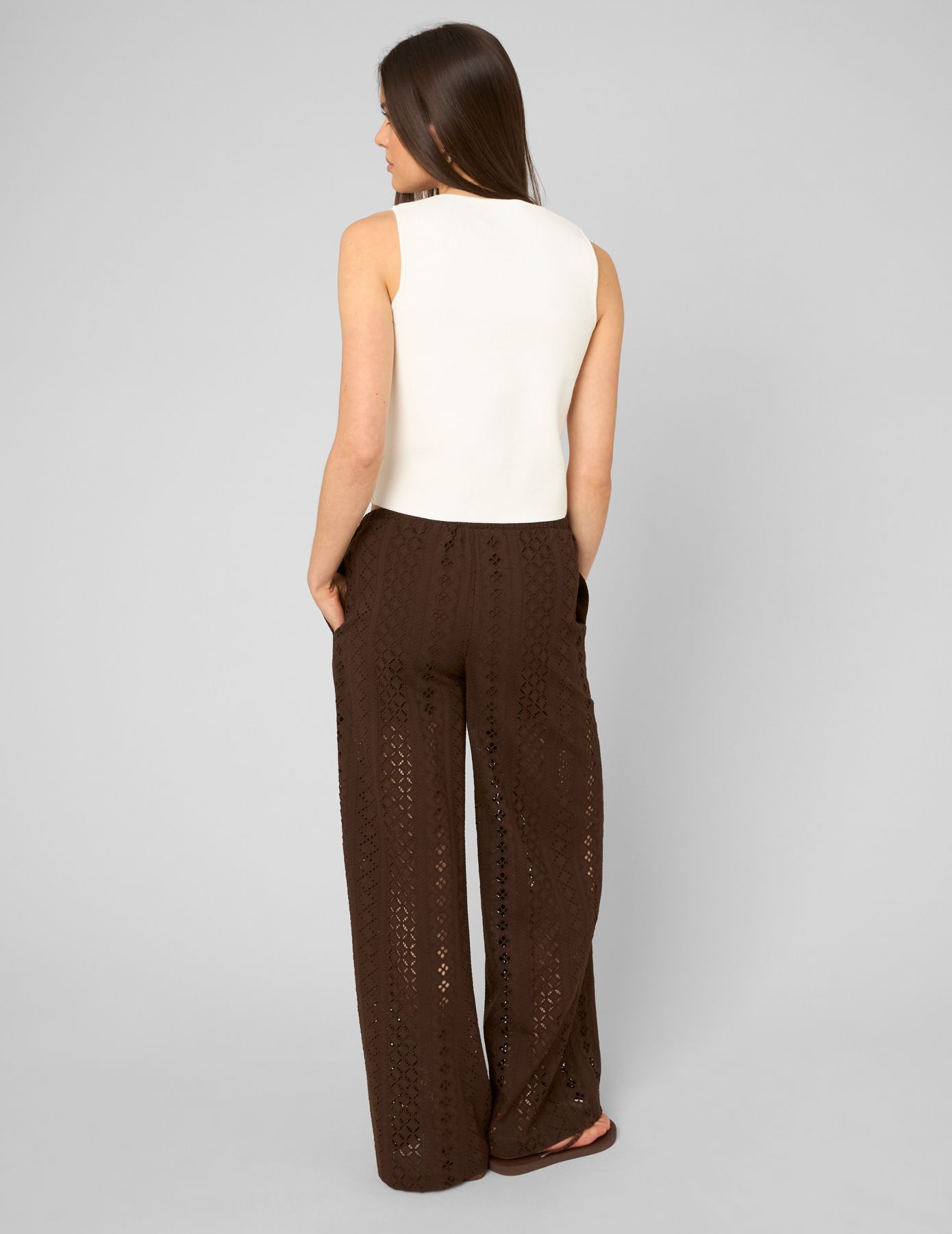 Pantalon broderie anglaise