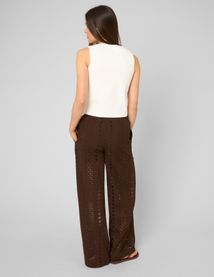 Pantalon broderie anglaise