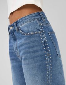 Jean wide leg avec studs